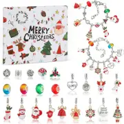 24PCS Christmas Advent Calendar 2024 Girls Bracelet Christmas Countdown Calendar