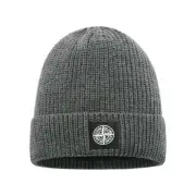 Unisex Lady Men Stone Island Knit Beanie Hat Winter Warmer Cuffed Ski Skull Cap