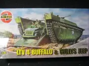 Airfix 1:76 LTV Buffalo & Willys Jeep Model Kit #02302 NIB Box Sealed