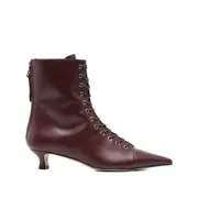 [Aeyde] Aeyde 40mm Lace-up Pointed-toe Boots 40 IT RED