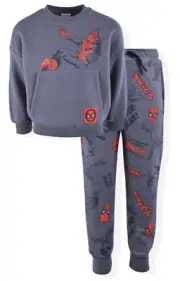 Spiderman Toddler Sweatshirt & Jogger Pants Set Gray Red 12 18 Mo. NWT