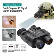 8/4X Zoom Night Vision Goggles Head Mounted Binoculars HD Infrared for Hunting