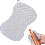 Silicone Sponge - Kitchen Sponge,Kitchen Scrubber, Wipe Counters, Silicone Scrubber Dishes | Multipurpose Dishwashing Sponge with Soft Bristle, Pot Scrubber with Hole Design, Pot Scrubber with Hole De