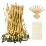50 PCS 8 inch Hemp Candle Wicks kit, 2.5mm Beeswax Candle Wicks for DIY Bulk ...