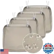 NettyPro Outdoor Cushion Slipcovers Waterproof 4 Pack Patio Chair Seat Cushio