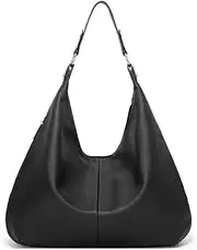 [Generic] Small Slouch Underarm Bag Leather, Zip Top Shoulder Bag, Internal Zip & Slip Pocket