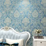 Wallpaper for Kitchen 3D Damask Flocking Non Woven Wallpaper European Style Self Adhesive Wallpaper for Home Decoration
