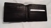 Passage 2 4101 Black Cashmere Leather Men's 8 Pocket Billfold Wallet