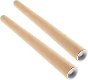 COHEALI 2pcs Protective Cardboard Mailing Tubes for Art Prints Round Tube Storage Containers 3cm Id 2mm Thick