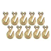 10 Pack G70 3/8" Clevis Grab Hooks Tow Chain Hook Flatbed Truck Trailer Tie Down