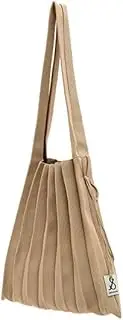JOSEPH AND STACEY（ジョセフ アンド ステーシー） Joseph & Stacy Lucky Pleated Knit (M) Hazelnut Beige, Hazelnut Beige, Free Size