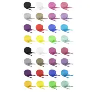 [32Pair] 64Lace Bulk Flat Colored Shoe Laces Sneakers Shoelaces Sport Solid Boot