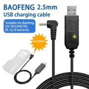 1X BL-5L 3800mAh Battery 2.5mm USB Charger Cable BaoFeng UV-5R UV-S9 PLUS Radios