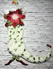 NWT 21” Patience Brewster Krinkles Christmas Stocking Poinsettia Fairy Dept 56
