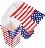 BESTOYARD 36Pcs American Flag Popcorn Boxes Disposable Party Favors for Independence Day Movie and Festive Celebrations Versatile Snack Holders for Snacks and Treats