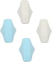 UTHCLO 4Pcs Women Reusable Washable Menstrual Pads Breathable Lightweight Sanitary Pads Random Colors for Comfortable Daily Use
