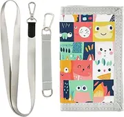 [Yoogain] Cartoon Funny Animals Colorful Plaid billfold cool gifts Trendy travel wallet for men with lanyard, cartoon funny animals colorful plaid, 1 size, Fashion