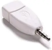 Adaptador Convertidor De Audio Usb Hembra a Conector Macho De 3,5 Mm (Blanco)