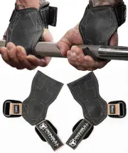 Weight Lifting Grips with Wrist Straps for Weightlifting - Lifting Straps Hoo...