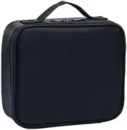 Generic Cosmetic Case Travel Cosmetic Bag Cosmetic Train Case Cosmetic Bag Makeup Brush Organizer Portable Travel Organizer (Black)