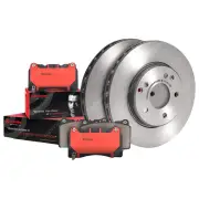 Rear Brembo UV Disc Brake Rotors NAO Brake Pads for Volkswagen Golf 5G BQ BE 1KV