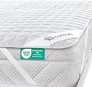 Mattress Protector 180 x 200 cm I Mattress Topper 180 x 200 I Mattress Topper Breathable Practical Durable Mattress Protector Hygienic All-Round Cover Optimal Anti-Mite Cover I Cotton - Polyester