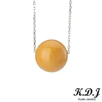 在飛比找momo購物網優惠-【K.D.J 圓融珠寶】黃翡圓珠翡翠墜飾天然A貨