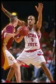 Center Rashaan Smith Fresno State Bulldogs plays defense the Santa- Old Photo