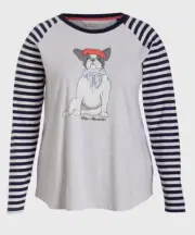 NWT PLUS SIZE LADIES PETER ALEXANDER FRENCH BULLDOG PYJAMA TOP SIZE 3+ / 24 - 26