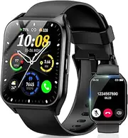 Smart Watch, 1.85"HD Smartwatches for Men Women (Answer/Make Calls), 100+ Sport Modes with Fitness Tracker Watch, Heart Rate/Sleep Monitor, IP68 Waterproof Activity Tracker, Smartwatch for Android iOS
