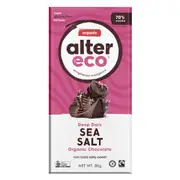 Organic Alter Eco Sea Salt Dark Chocolate 80g – Fresh, healthy organic delivery | Doorstep Organics