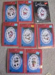 8 Designs for the Needle LACE ORNAMENT Cross Stitch kits Christmas