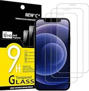 NEW'C 3 Pack Designed for iPhone 12 Mini Screen Protector (5.4"), Tempered Glass, Case Friendly Anti Scratch Bubble Free Ultra Resistant