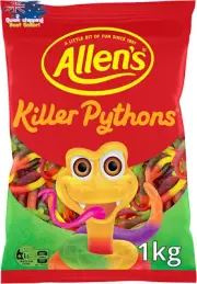 Killer Pythons Party Mix 1kg Assorted Lollies Sweets Chocolate Bulk Bag