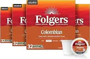 Folgers 100% Colombian Medium Roast Coffee, 128 Keurig K-Cup Pods
