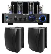 Rockville BluTube LED Tube Amplifier Home Bluetooth Receiver+(2) 6.5" Speakers