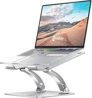 Nulaxy Laptop Stand, Ergonomic Height Angle Adjustable Laptop Riser Holder Compatible with MacBook, Air, Pro, Dell XPS, Samsung, Alienware All Laptops 11-17", Supports Up to 22 Lbs-Silver