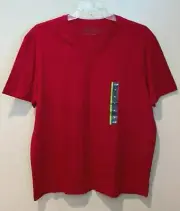 NWT Mens John Bartlett Consensus Red Cotton V-Neck T-Shirt Size XL