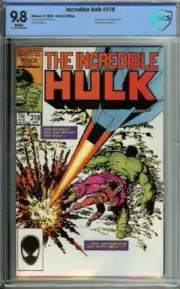 INCREDIBLE HULK #318 CBCS 9.8 WHITE PAGES // DOC SAMSON COVER 1986