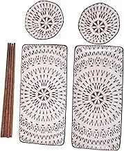Alipis 2 Sets Practical Ceramic Sushi Plate Plates Dishes Chopsticks for Versatile Serving for Sashimi Condiments Fruits Snacks for Restaurants and Home Use