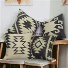 Set of 4, 18" Kilim Cushion Cover Black / White Cushion Nordic Southwestern