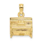 14k Yellow Gold 3-D Upright Piano Charm