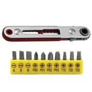 11pcs/set Ratchet Wrench Offset Screwdriver Handle Chrome Vanadium Steel