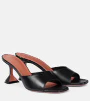 [Amina Muaddi] Amina Muaddi Lupita 70 leather mules AU 7 black