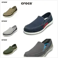 在飛比找Yahoo!奇摩拍賣優惠-Crocs 卡駱馳 男鞋帆布鞋 透氣休閒鞋 cross徒步鞋