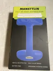 Mansttlin 2 in 1 Fabric Shaver & Lint Brush Battery-Free Adjustable Fuzz, Blue
