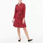 NWT - J. Crew Factory Tartan Tie-Waist Shirt Dress - Size 00
