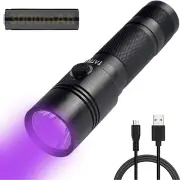 TATTU U1 UV Flashlight Rechargeable 395nm Black Light Torch Blacklight