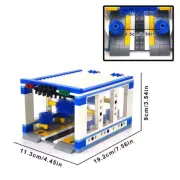 Building Block Car Wash Shop Toy Set, Urban Automatic Car Cleaning Service Stati