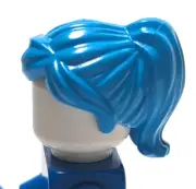 Lego - Minifigure Hair - Female, Blue Ponytail